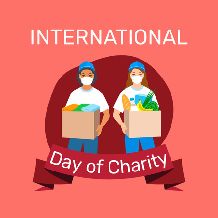 National Day of Charity Announcement Instagram Design Template