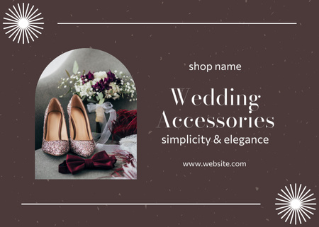 Wedding Accessories Shop Postcard 5x7in Design Template