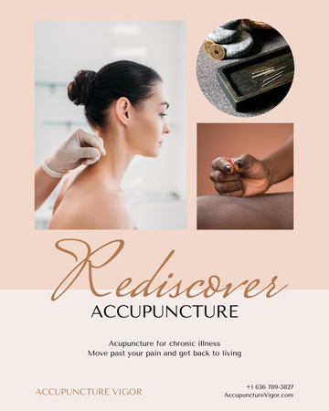 Plantilla de diseño de Ofreciendo tratamientos efectivos de acupuntura Poster 16x20in 