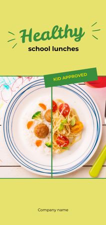 Plantilla de diseño de Ad of Healthy School Lunches Flyer DIN Large 
