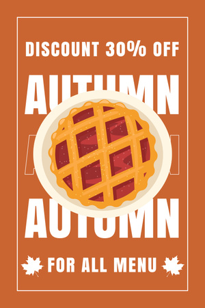 Offer Discounts on All Autumn Menu Pinterest Design Template