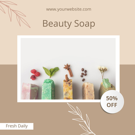 Fresh Beauty Soap Instagram Design Template