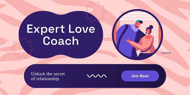 Promo for Professional Love Coach Twitter Πρότυπο σχεδίασης