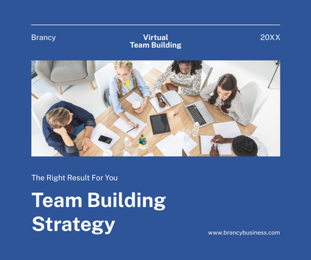 Ontwerpsjabloon van Facebook van Teambuildingstrategie