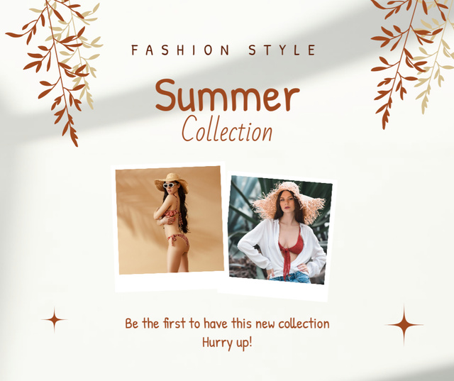 Ontwerpsjabloon van Facebook van Fashion Summer Collection for Women