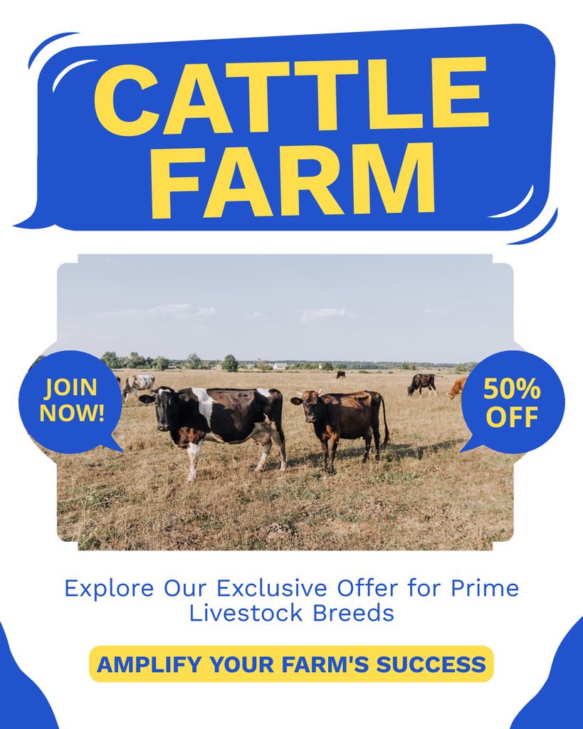 Exclusive Offers on Livestock Breeding Instagram Post Vertical Πρότυπο σχεδίασης