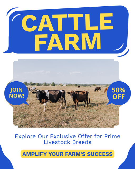 Exclusive Offers on Livestock Breeding Instagram Post Vertical – шаблон для дизайну