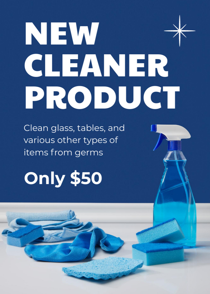 Szablon projektu Cleaner Product Promotion For Different Surfaces Flayer