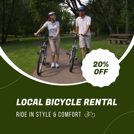 Fast Bikes Rental Service On Discount Animated Post Design Template