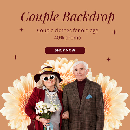 Couple Clothes With Discount For Elderly Instagram Tasarım Şablonu