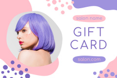 Gift Voucher for Beauty Salon and Spa with Woman