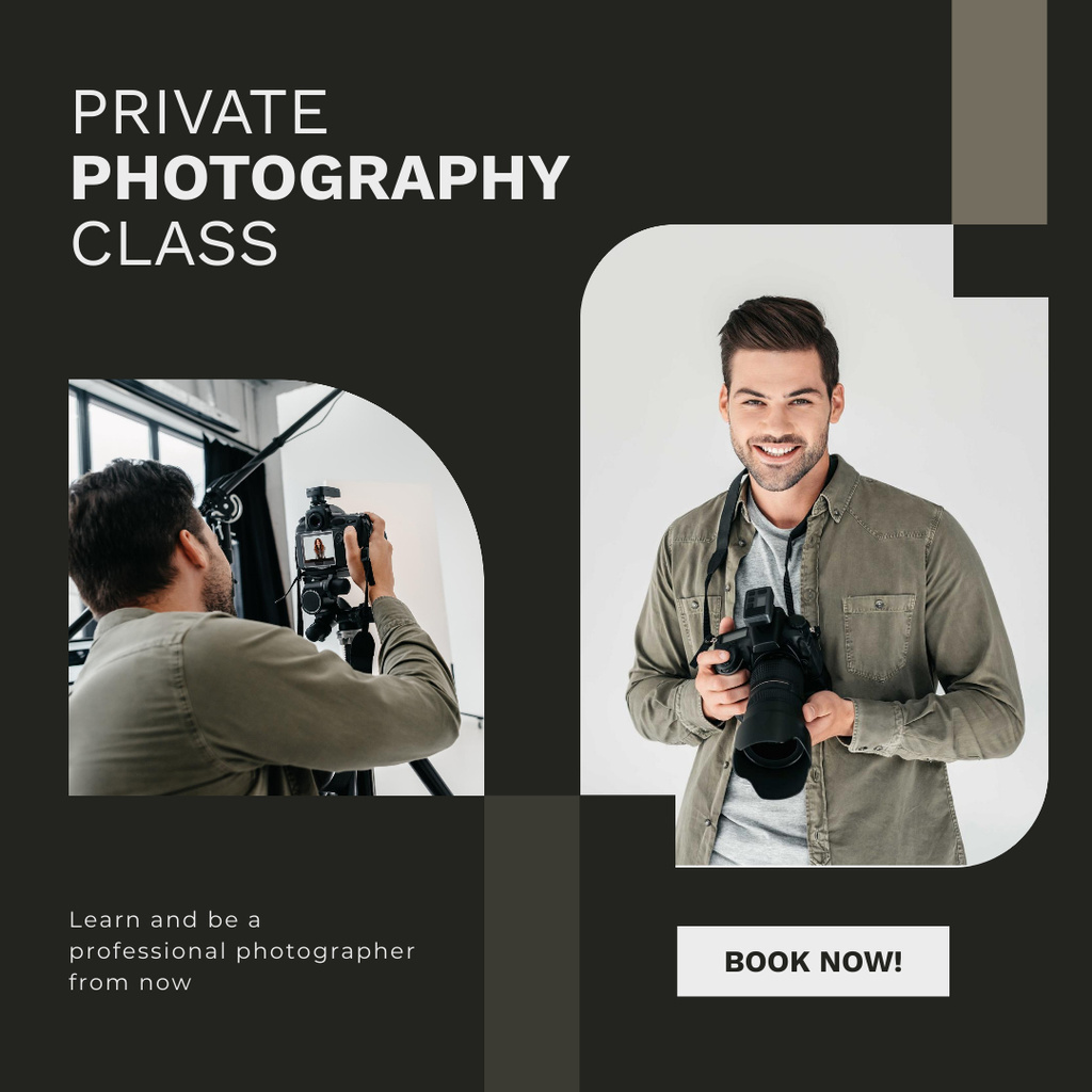 Modèle de visuel Professional Photographer in Studio - Instagram