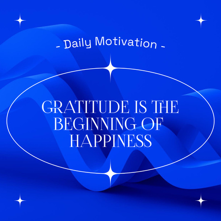 Ontwerpsjabloon van Instagram van Quote about Gratitude