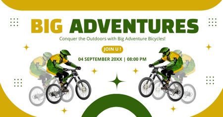 Platilla de diseño Extremal Bicycle Tour and Adventures Facebook AD
