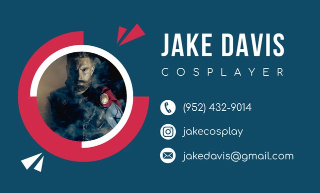 Template di design Cosplayer Contact Details Business Card 91x55mm