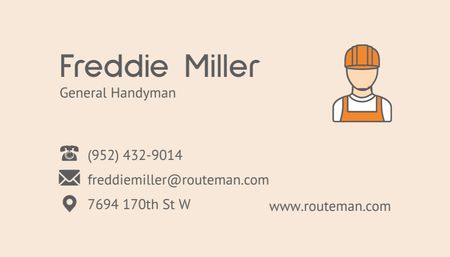 Template di design Builder Services Offer Business Card US