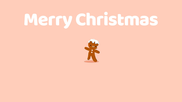 Plantilla de diseño de Merry Christmas gingerbread man Full HD video 