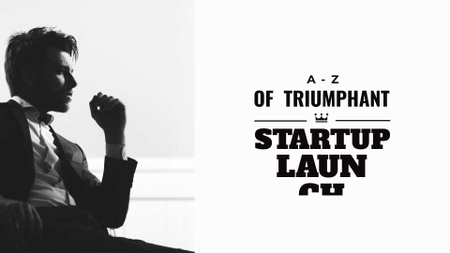 Plantilla de diseño de Confident Businessman for Startup event FB event cover 
