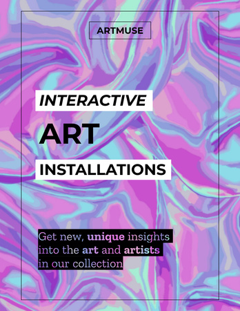 Interactive Art Installations Announcement Flyer 8.5x11in Modelo de Design