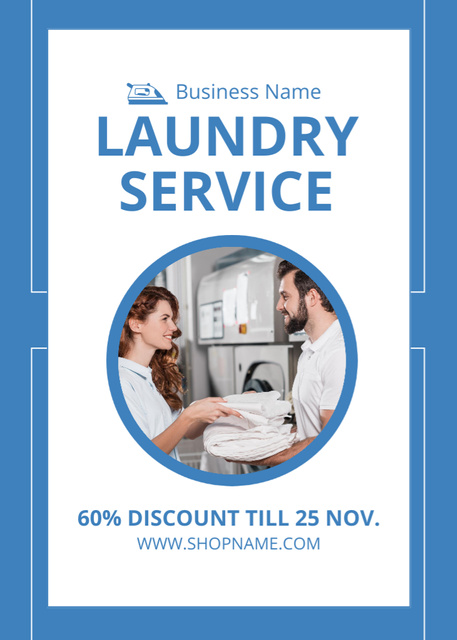 Special Offer of Laundry Services Flayer Design Template