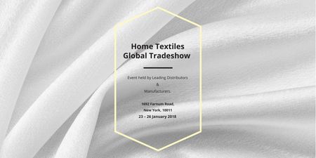 Ontwerpsjabloon van Twitter van Home textiles global tradeshow
