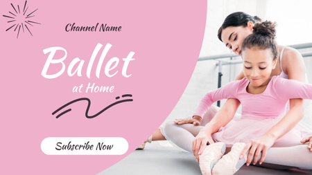 Szablon projektu Blog o tańcu baletowym z małą baletnicą Youtube Thumbnail