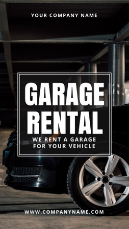 Garage Rental Offer Instagram Story Design Template
