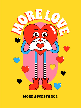 Plantilla de diseño de Phrase about Love and Acceptance Poster US 