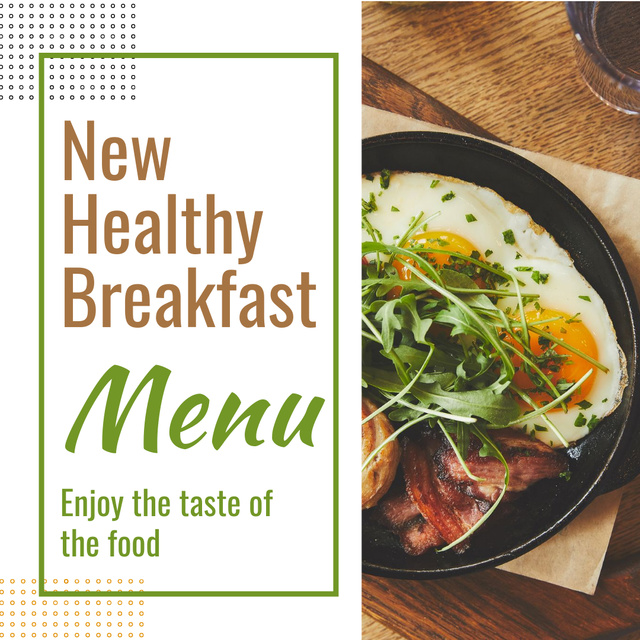Healthy Breakfast Menu Offer Instagram tervezősablon