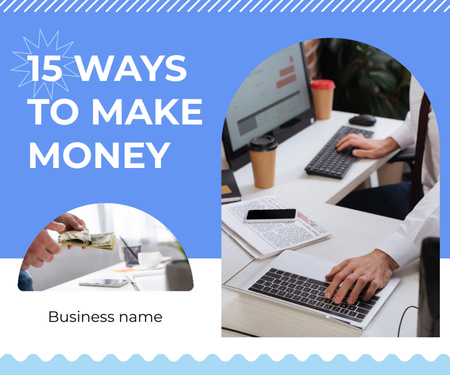 Ways to Make Money Online Medium Rectangle Design Template