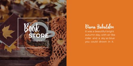 Bookstore Promotion with Inspirational Quote Image Design Template