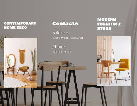 Modèle de visuel appartements élégants modernes avec des meubles en bois - Brochure 8.5x11in