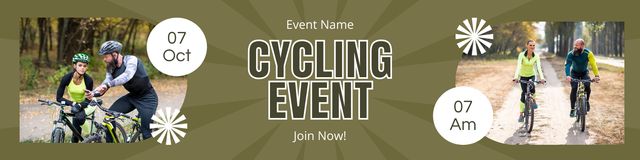 Cycling Travel Event Twitter – шаблон для дизайна
