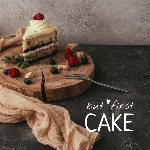 Sweet Pie with Berries Instagram Modelo de Design