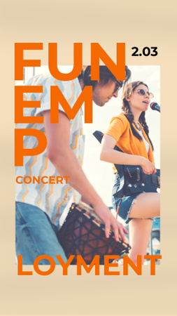 Designvorlage Music Concert Announcement für Instagram Story
