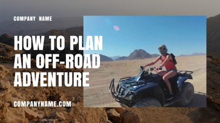 Ontwerpsjabloon van Full HD video van Extreme Road Tours-aanbieding in de woestijn