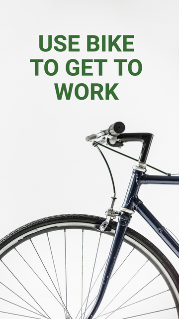 Designvorlage Eco concept with Bicycle für Instagram Story