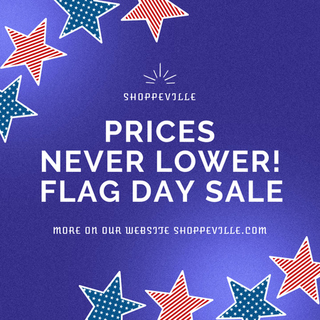 USA Flag Day Sale Announcement Animated Post Design Template