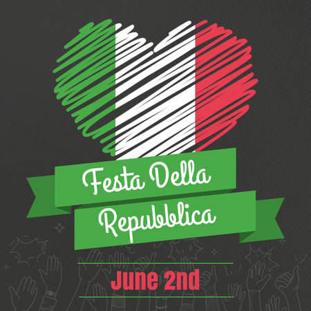 Announcement of Celebration of National Day of Italy Instagram Design Template