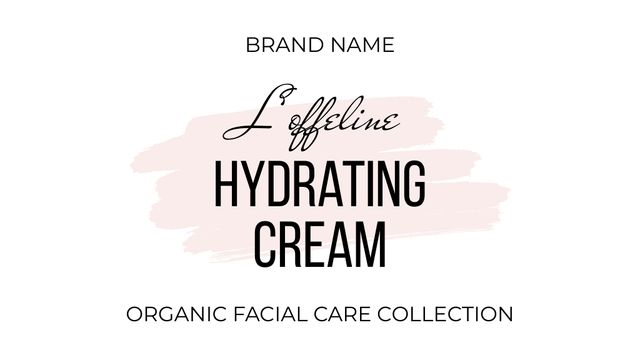 Skincare Cream Sale Ad in Pink Label 3.5x2in Design Template