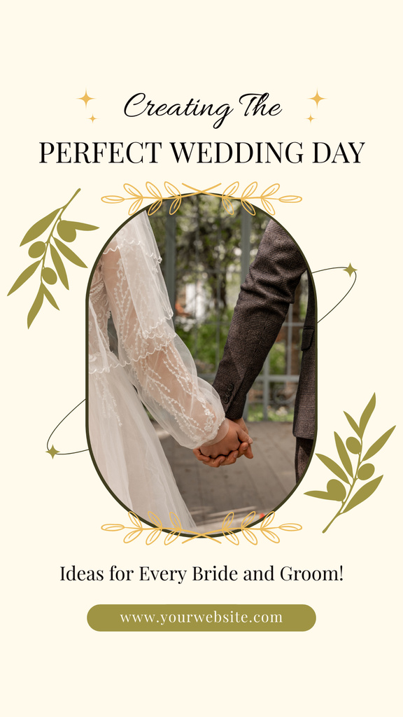 Ontwerpsjabloon van Instagram Story van Perfect Wedding Day Announcement