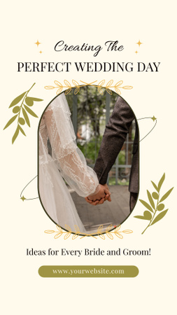 Anúncio perfeito do dia do casamento Instagram Story Modelo de Design