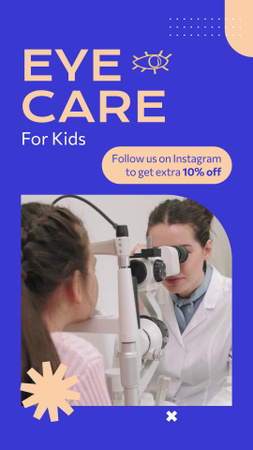 Platilla de diseño Eye Care From Specialist With Discount For Kids Instagram Video Story