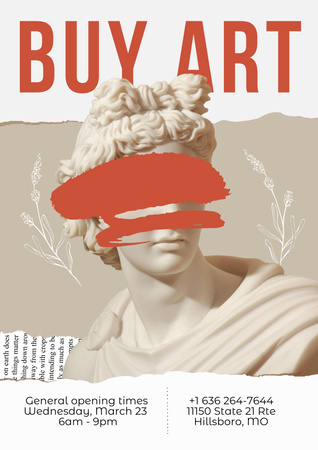 reklama na výtvarné umění Poster Šablona návrhu