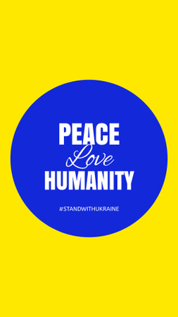 Ukrayna için Barış ve İnsanlık Instagram Story Tasarım Şablonu
