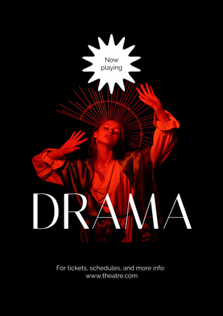 Theatrical Drama Show Advertisement Poster Design Template