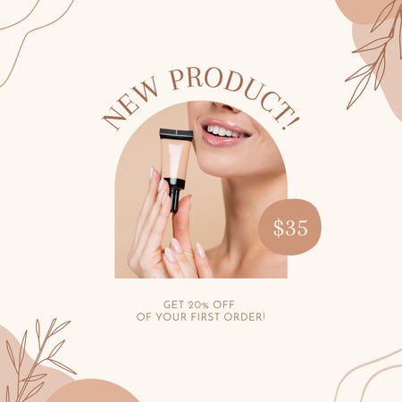 Modèle de visuel New Skincare Product Ad - Instagram