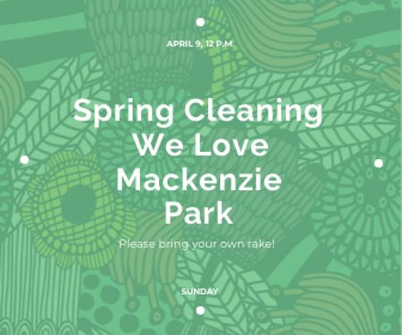 Platilla de diseño Spring cleaning in Mackenzie park Large Rectangle