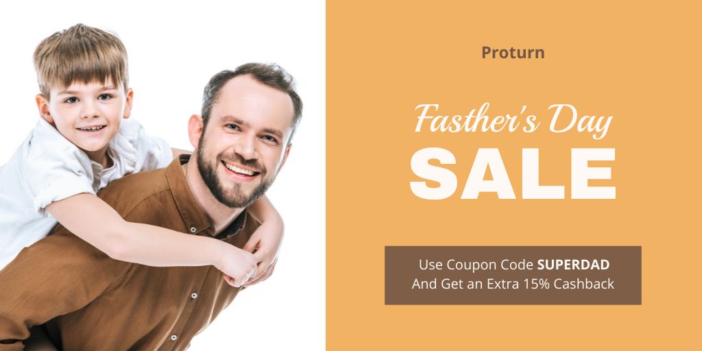 Fasther's Day Sale on Pastel Twitter Modelo de Design
