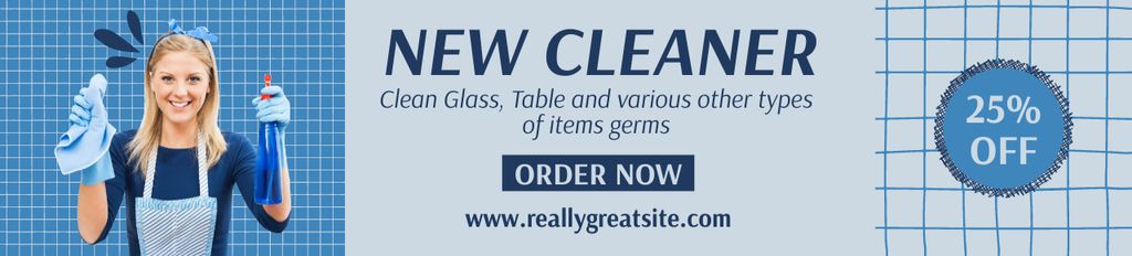 Plantilla de diseño de Cleaning Supplies Sale Blue Ebay Store Billboard 